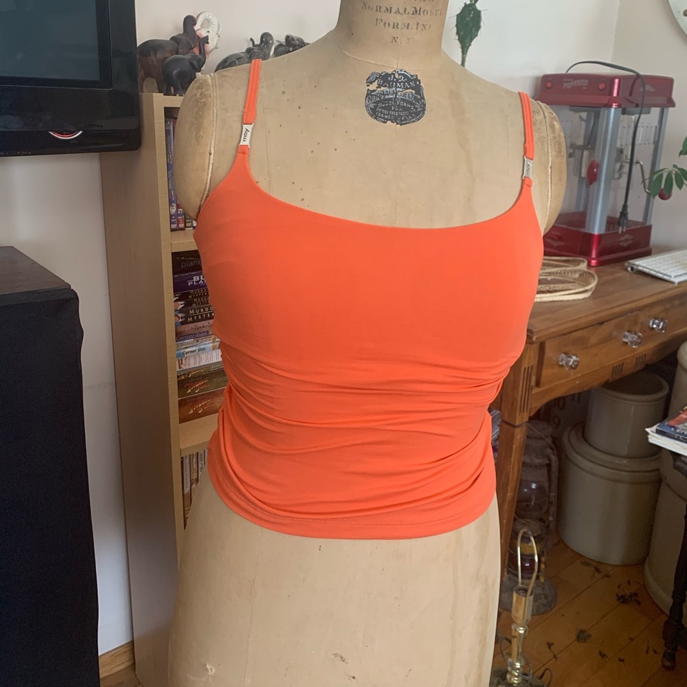 orange tank top